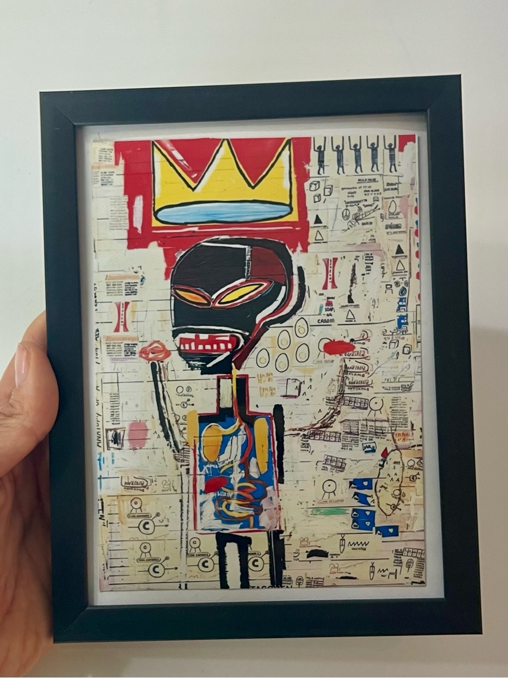 Jean-Michel Basquiat style "King" Art Print
Framed